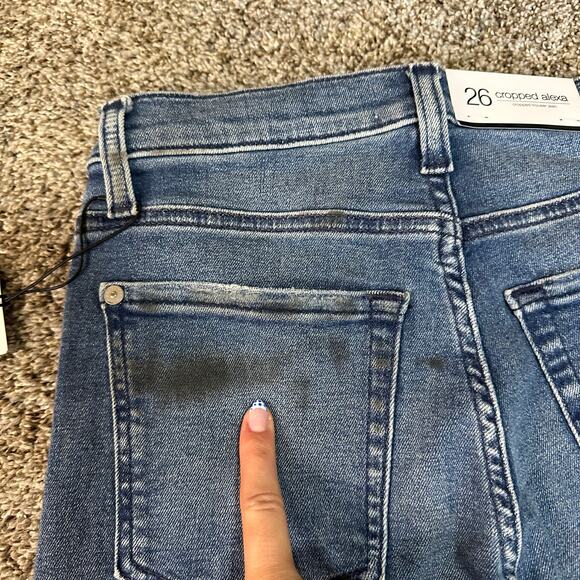 7 FOR ALL MANKIND Women's Cropped Alexa Size 26 In Dulce - Picture 7 of 16